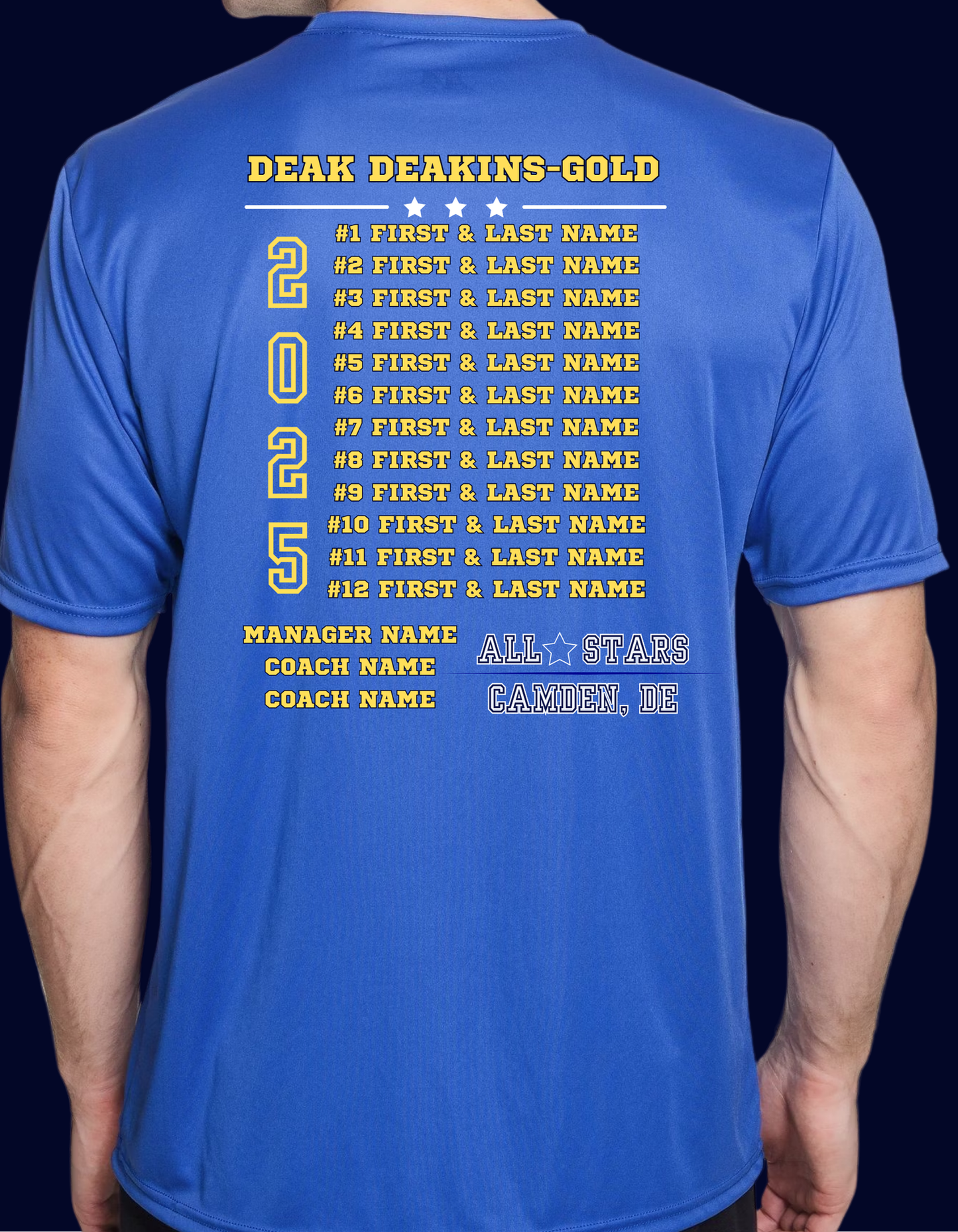 Deak Deakins-GOLD Team T-Shirt