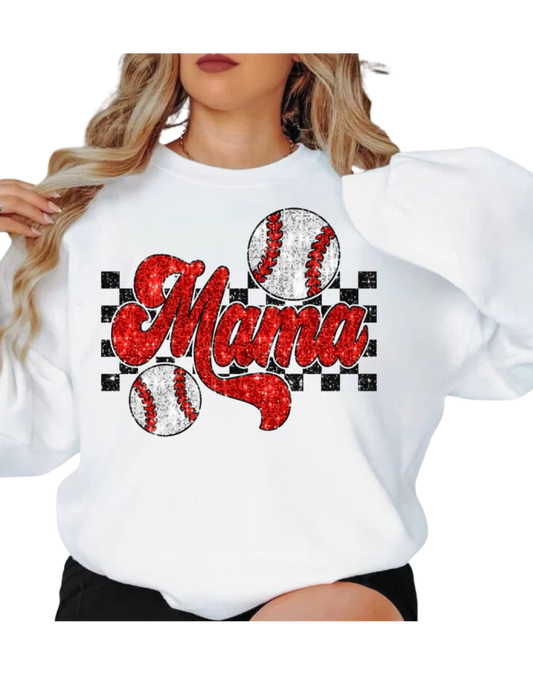 Glitter Mama Baseball Shirt